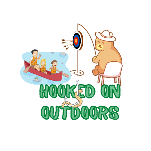 Brown Illustrated Fishing Bear Logo 7