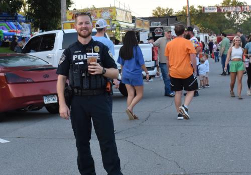 officer in the streets