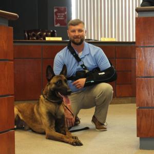 Collins and K9 Nino