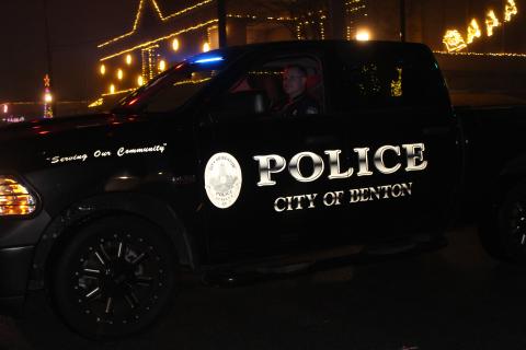 Lt. Jackson leading Christmas Parade